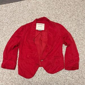 Anthropologie Red Blazer